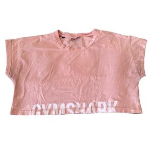 Gymshark Cropped T-Shirt Womens S Pink Tie-dye Short Sleeve Activewear Top